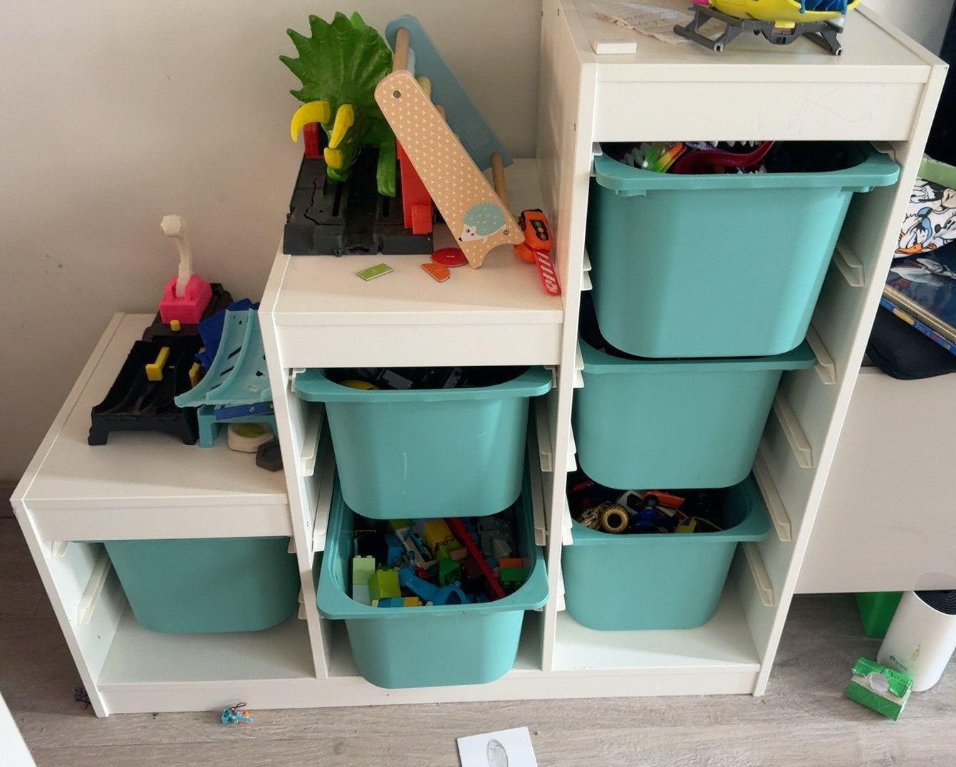 2x IKEA TROFAST trapkasten inclusief 15 opbergbakken, Ophalen of Verzenden, Zo goed als nieuw
