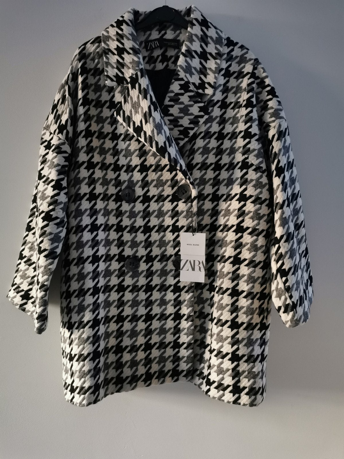ZARA jacquard jas mt. S oversized, Kleding | Dames, Jassen | Winter, Nieuw, Maat 36 (S), Meerkleurig, Verzenden
