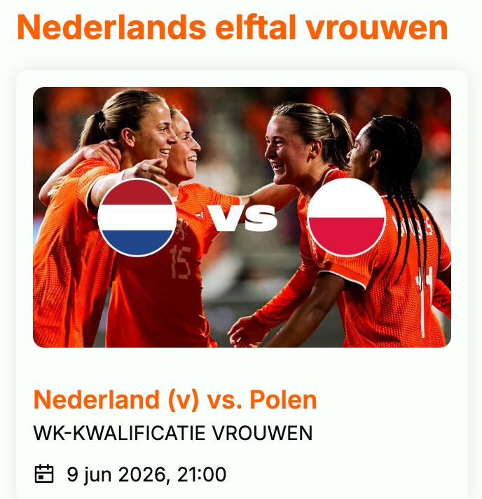 4 tickets oranje leeuwinnen NEDERLAND-POLEN 9 juni, Tickets en Kaartjes, Drie personen of meer, Ticket of Toegangskaart