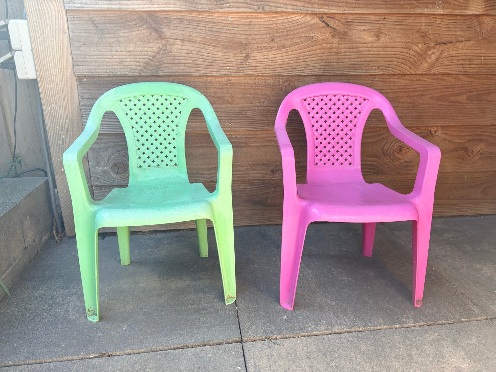Leuke kinderstoeltjes (2 stuks) voor binnen of buiten, Ophalen of Verzenden, Gebruikt, Overige typen