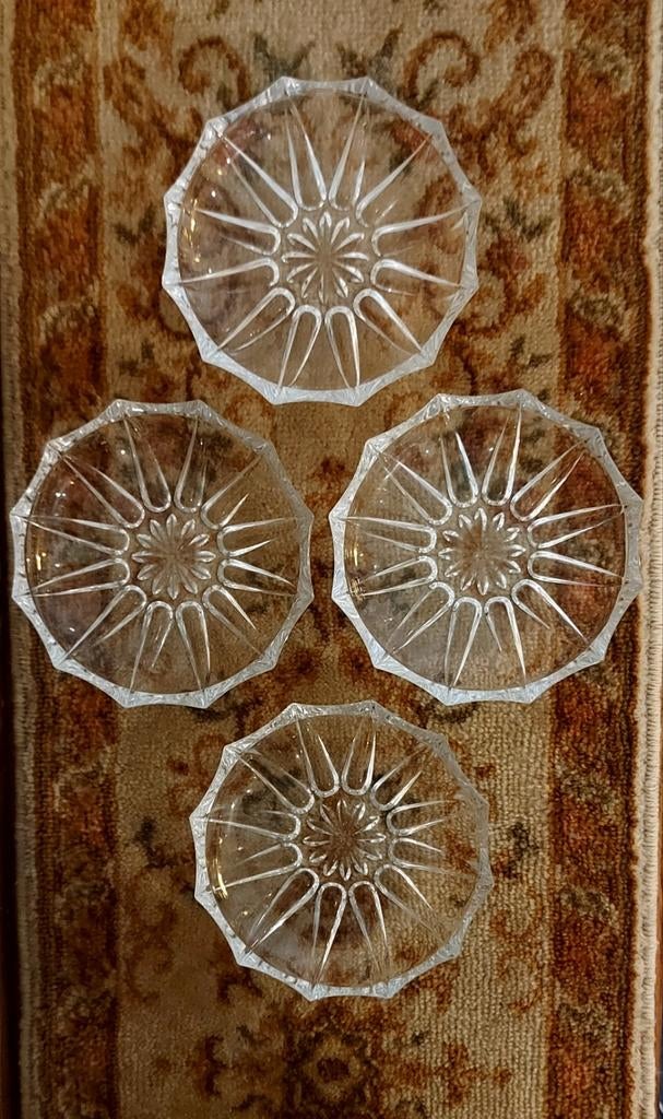5 prachtige Antiek kristallen schaaltjes, Antiek en Kunst, Ophalen