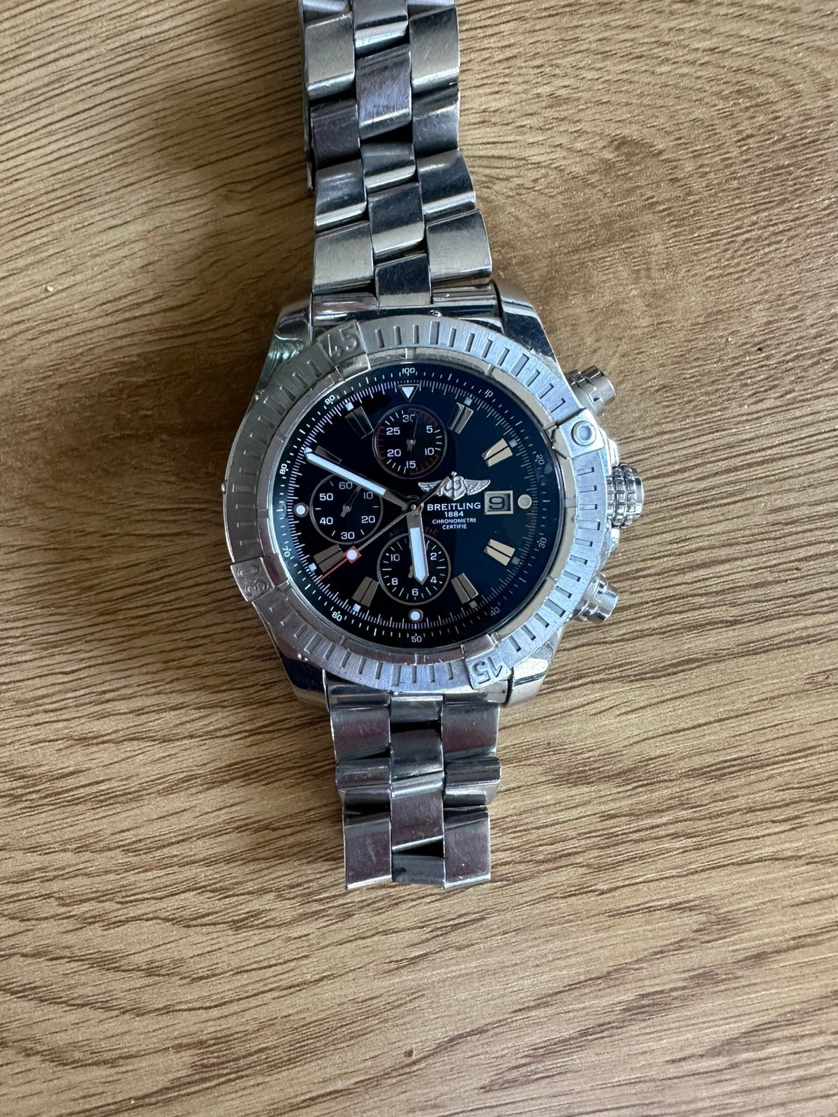 Breitling super avenger 2010, Gebruikt, Staal, Breitling, Polshorloge
