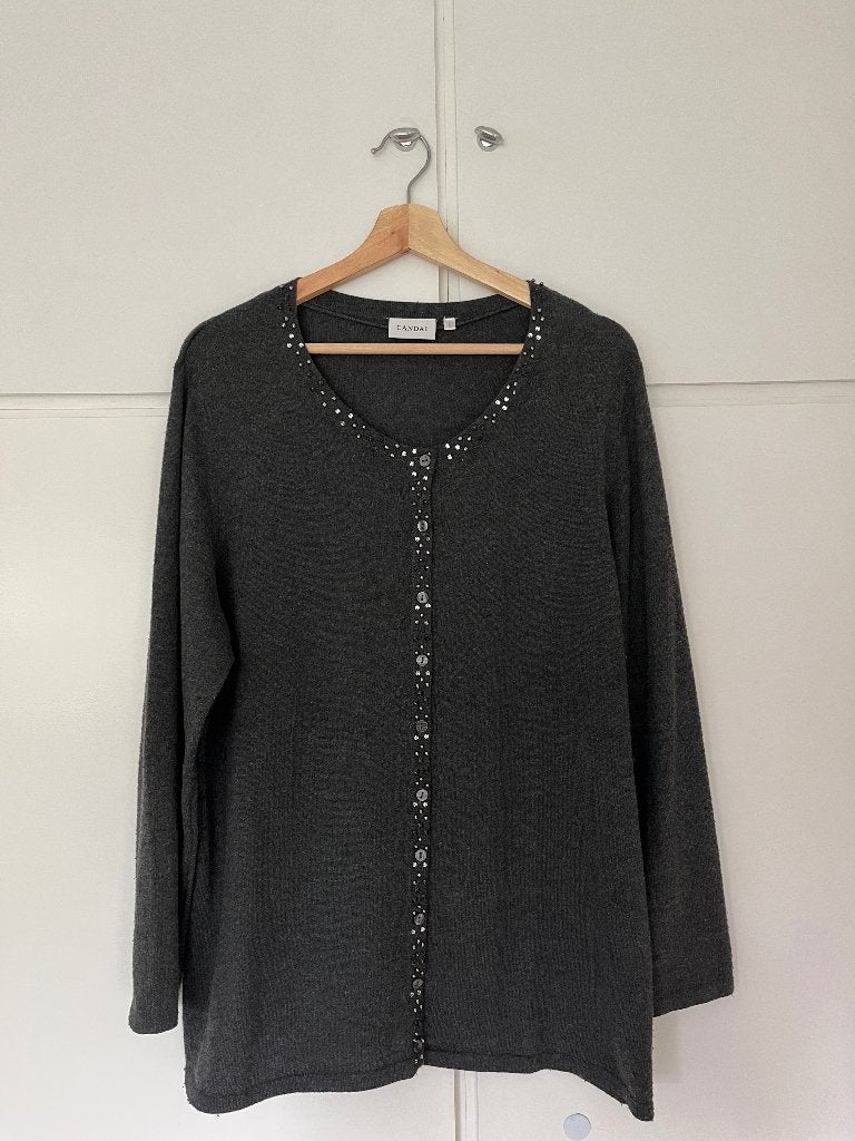 Mooi dames vest, Ophalen, Zo goed als nieuw, Maat 42/44 (L), Grijs