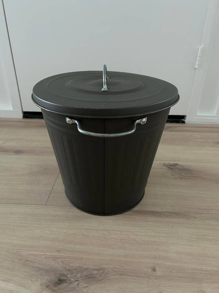 Vuilnisbak, Ophalen, 40 liter of meer, Zo goed als nieuw, Metaal
