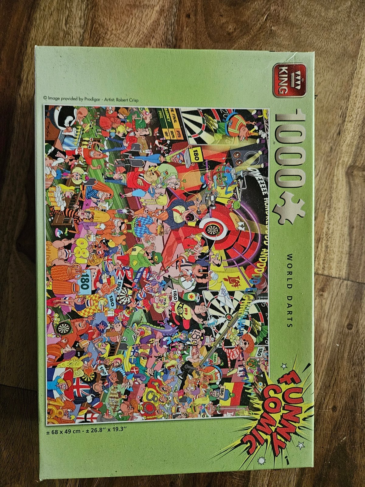 King Puzzels 1000 stukjes - World Darts, Amsterdam, Venetië, Ophalen, 500 t/m 1500 stukjes, Gebruikt, Legpuzzel