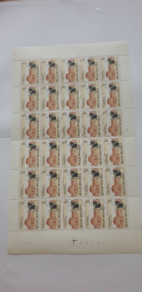 7235 belgie vel van 30 turnhout begijnhof 7f+3f 1971, Verzenden