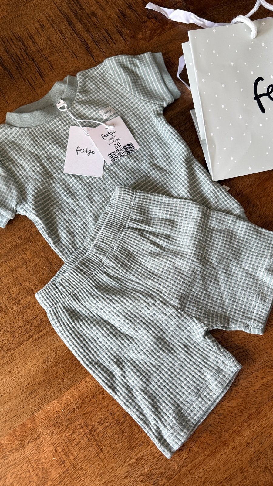 Feetje pyjama maat 80, nieuw met kaartjes en cadeautas, Ophalen of Verzenden, Nieuw, Jongetje of Meisje, Nacht- of Onderkleding