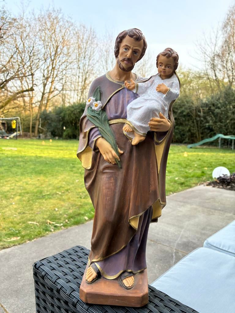 Beeld Jozef met kindje Jezus - 40 cm, Antiek en Kunst, Ophalen
