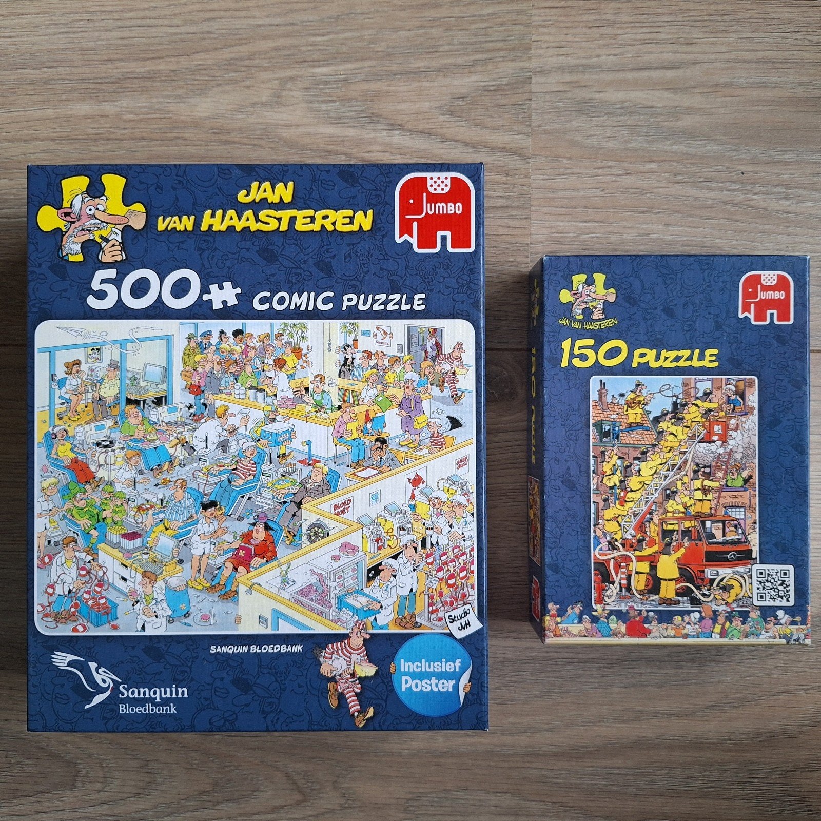 Jan van Haasteren puzzel 500 & 150 stukjes, Ophalen of Verzenden, 500 t/m 1500 stukjes, Zo goed als nieuw