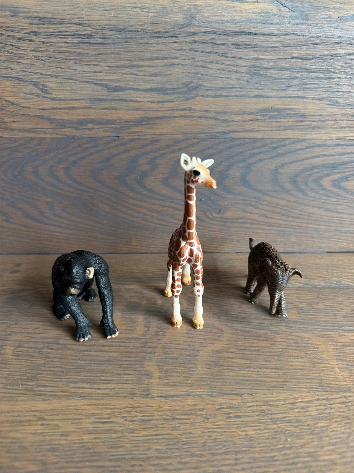 Schleich speelgoed: Giraffe, Chimpansee, Tapir, Ophalen of Verzenden, Gebruikt, Jongen of Meisje