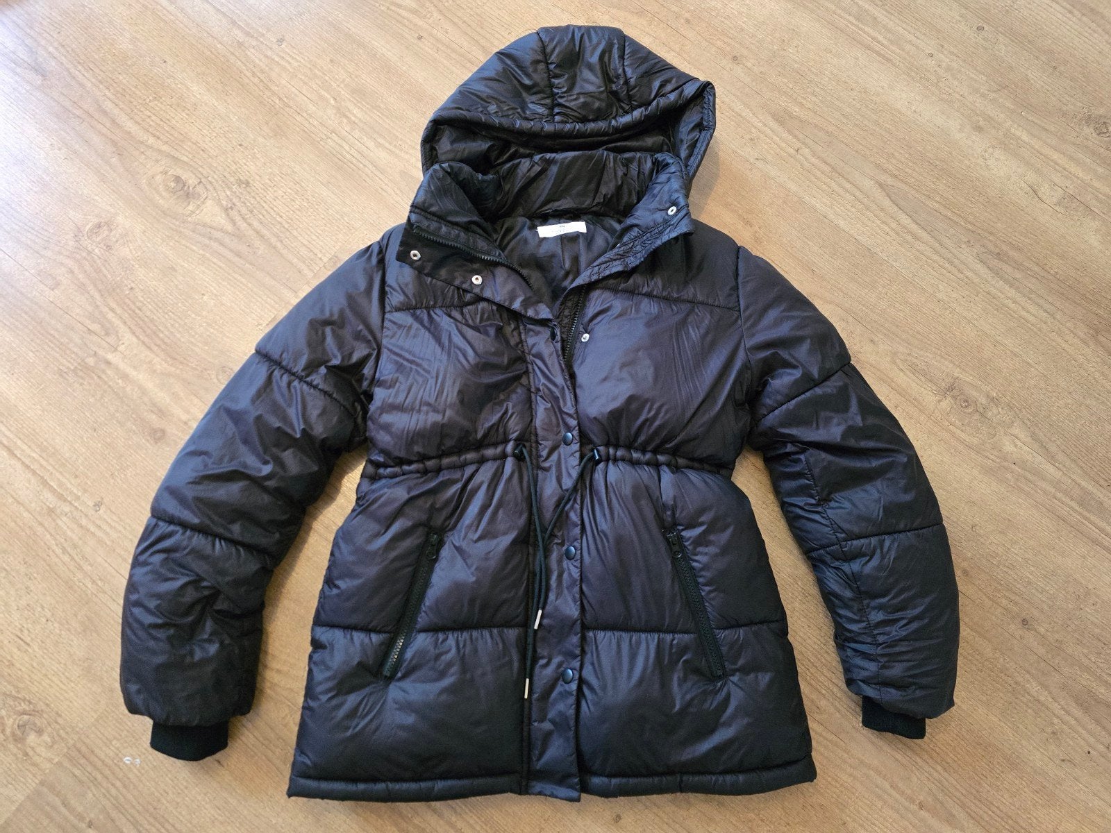 ZGAN meisjesjas 164 zwart H&M, Kinderen en Baby's, Kinderkleding | Maat 176, Meisje, H&M, Ophalen of Verzenden, Zo goed als nieuw