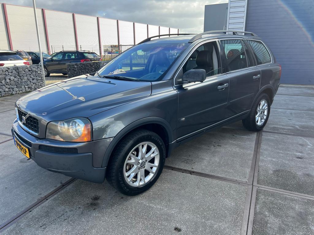 Volvo XC90 2.5 T 2005 OrgNl/7Pers/Leer/Aut/Apk03-2027, Auto's, Volvo, Gebruikt, Zwart, 1991 kg, 2521 cc