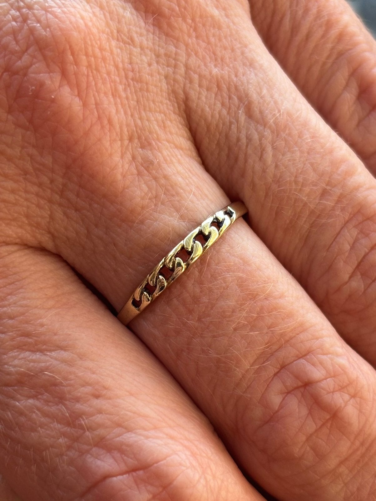 Gouden 8K (333) Gourmet Ring - Diameter 20mm, 19 tot 20, Ophalen of Verzenden, Zo goed als nieuw, Dame