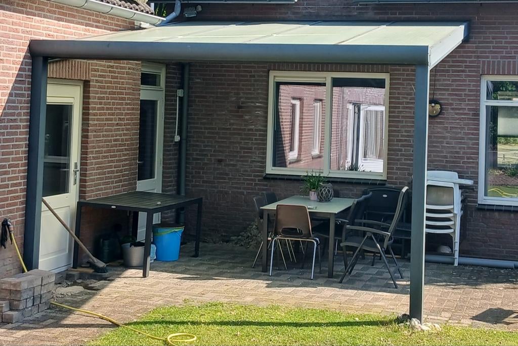 Luxe veranda 4 x 4 met zonwering, Tuin en Terras, Zonneschermen, Ophalen, Zo goed als nieuw