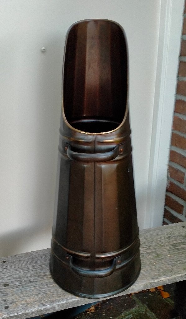 Antiek Jugendstil Bronzen Kolenkit - Paraplupot / Paraplubak, Ophalen of Verzenden