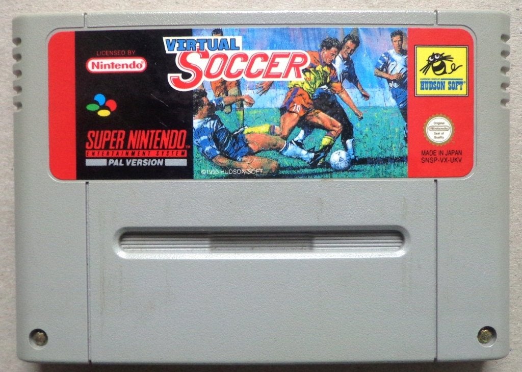 Virtual Soccer voor de Europese Super Nintendo, Gebruikt, 2 spelers, Ophalen of Verzenden, Vanaf 3 jaar