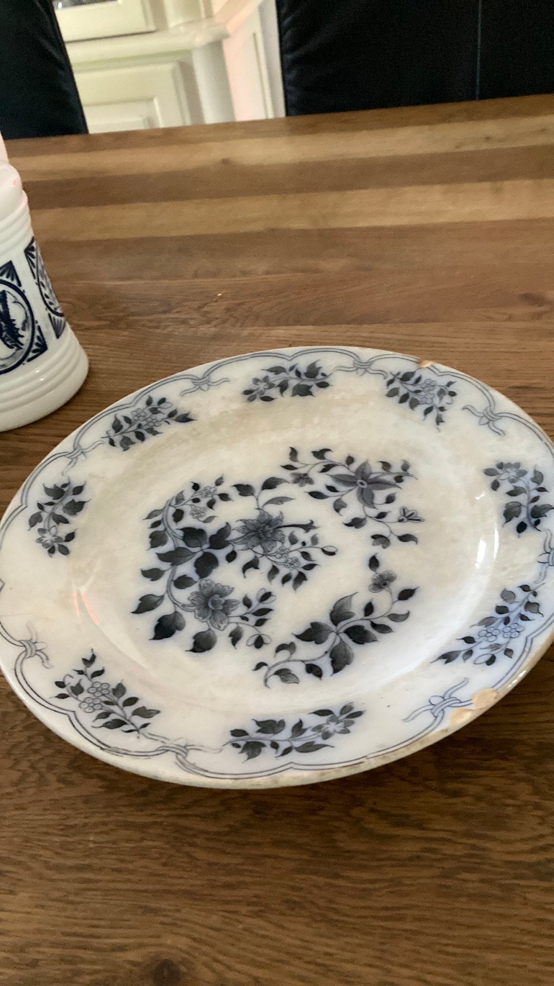 Villeroy Boch Fan Tao antiek groot bord, Antiek en Kunst, Ophalen of Verzenden