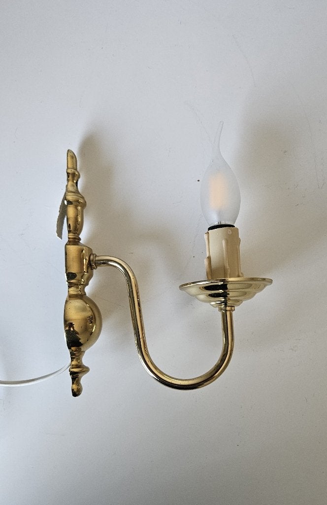 klassieke messing wandlamp, Ophalen of Verzenden