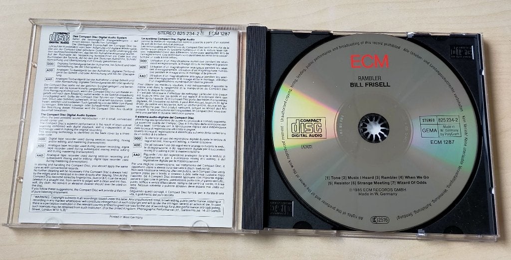 Bill Frisell - Rambler CD 1985/199? ECM, Ophalen of Verzenden, Zo goed als nieuw, Jazz