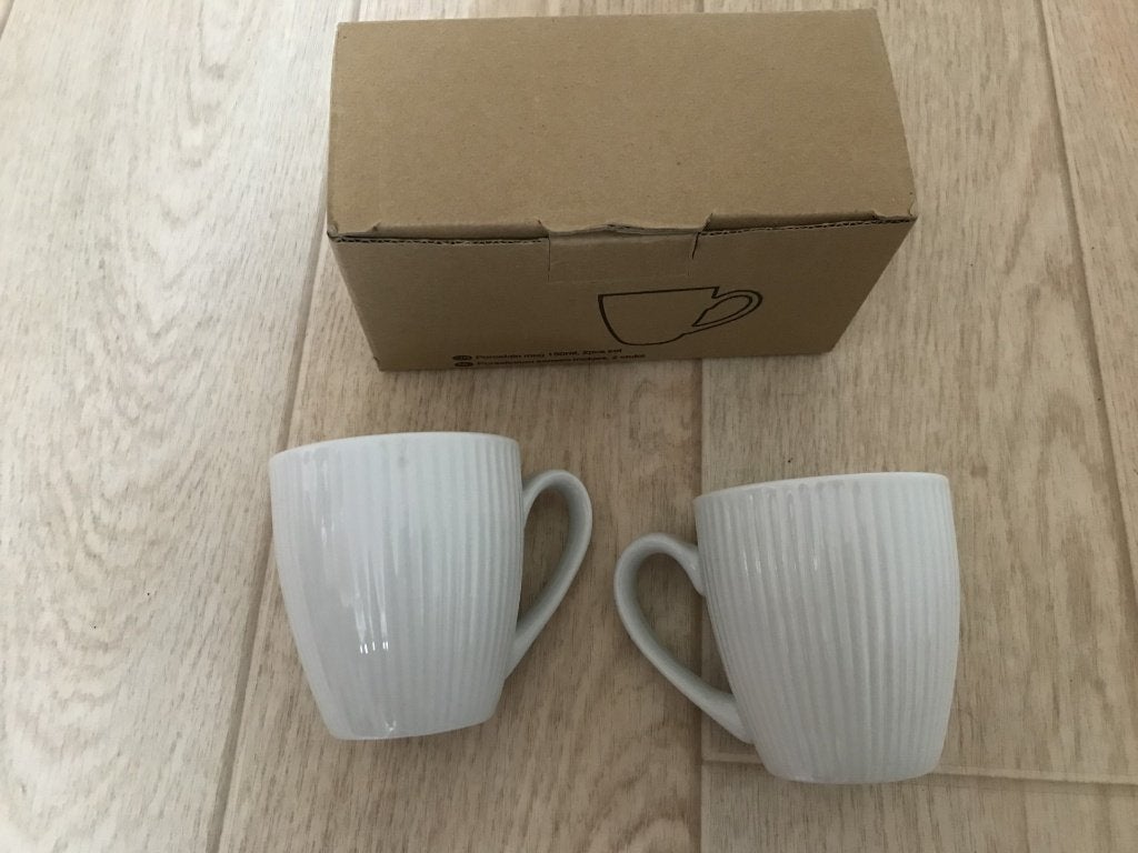 2 porseleinen senseo/koffie mokjes van 150 ml, Huis en Inrichting, Keuken | Servies, Nieuw, Ophalen of Verzenden, Overige stijlen