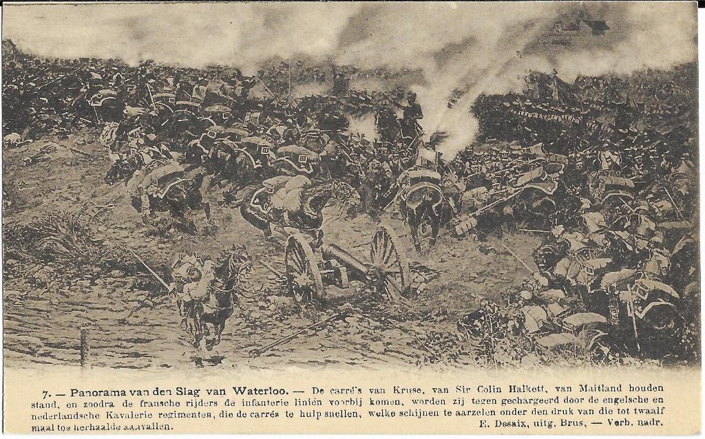 Waterloo, Slag bij Waterloo, kanon, paarden, slagveld, Verzamelen, Verzenden, Voor 1920, Ongelopen, Waals-Brabant