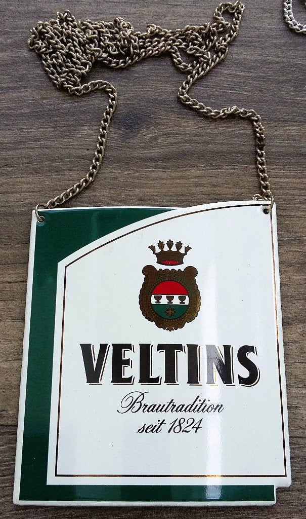 1980-1990 Emaille Bordjes Schildjes Deurpostje Oktober Feest, Verzamelen, Biermerken, Ophalen of Verzenden, Reclamebord, Plaat of Schild