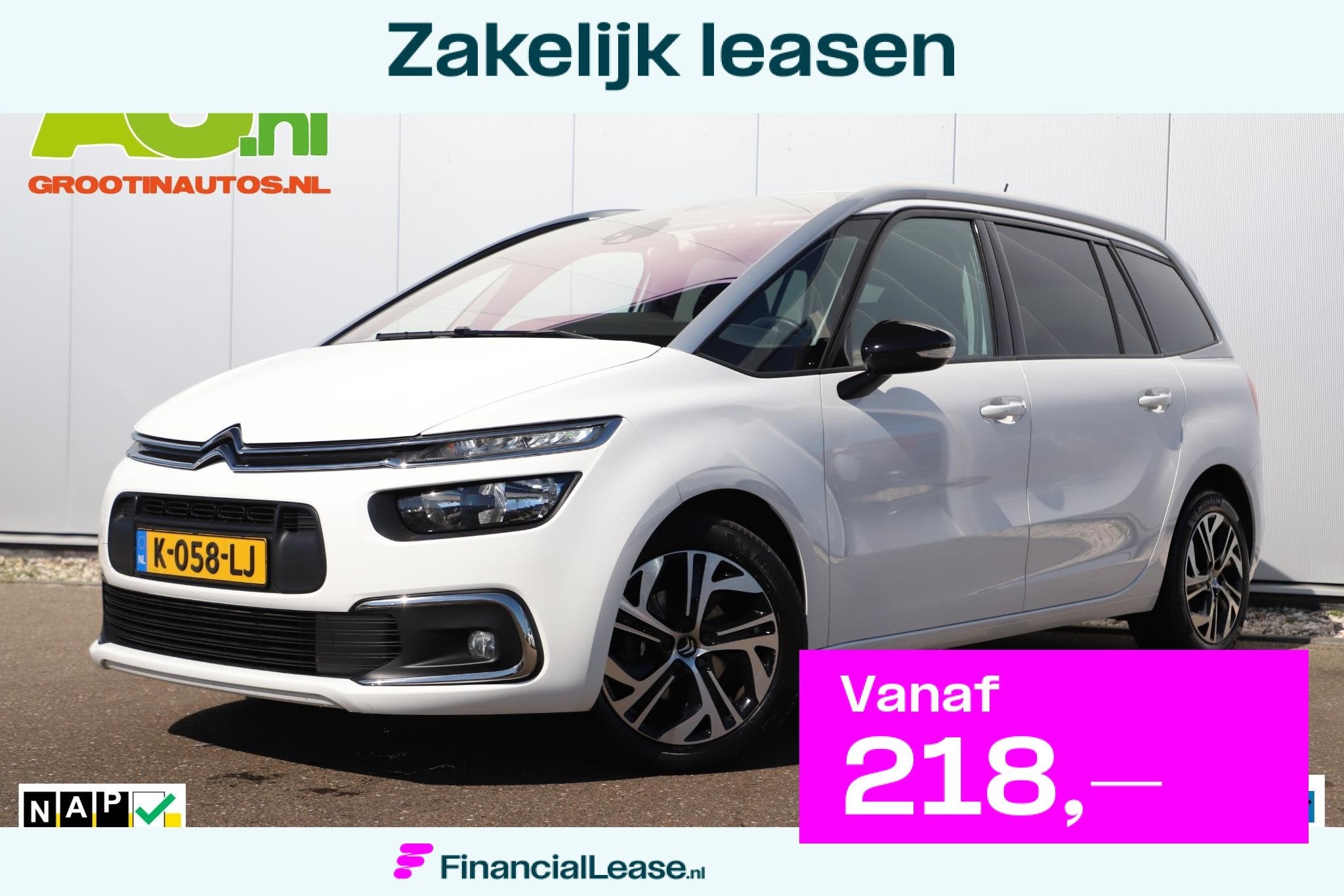 Citroen Grand C4 SpaceTourer 1.5 BlueHDI Business 7p 7 Perso, Voorwielaandrijving, Stof, 4 cilinders, Met garantie (alle)