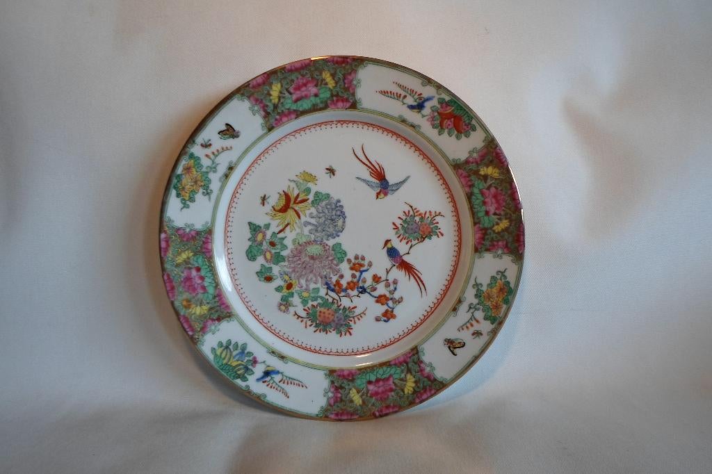 Chinees Bord Vogels Bloemen Vlinders, Ophalen of Verzenden