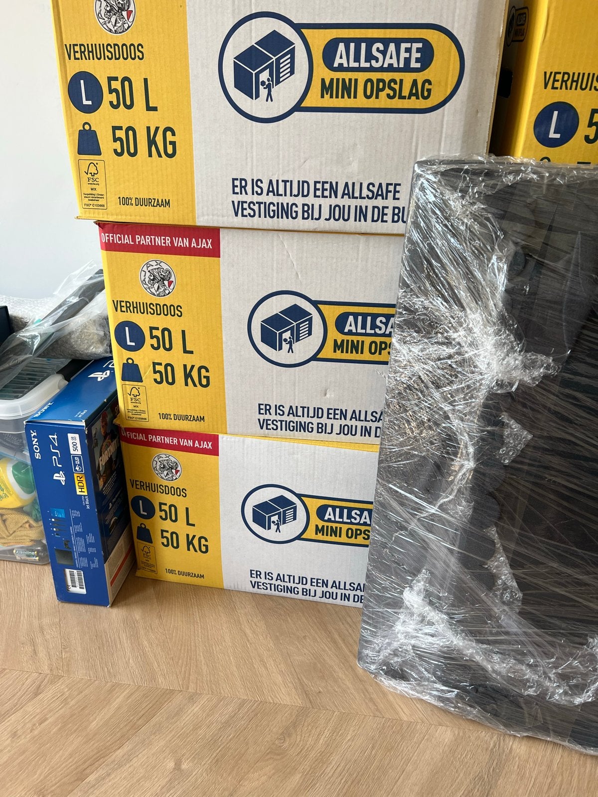 Allsafe verhuisdozen 50 liter - circa 20 stuks, Ophalen, Doos, 40 tot 60 cm, 50 tot 75 cm