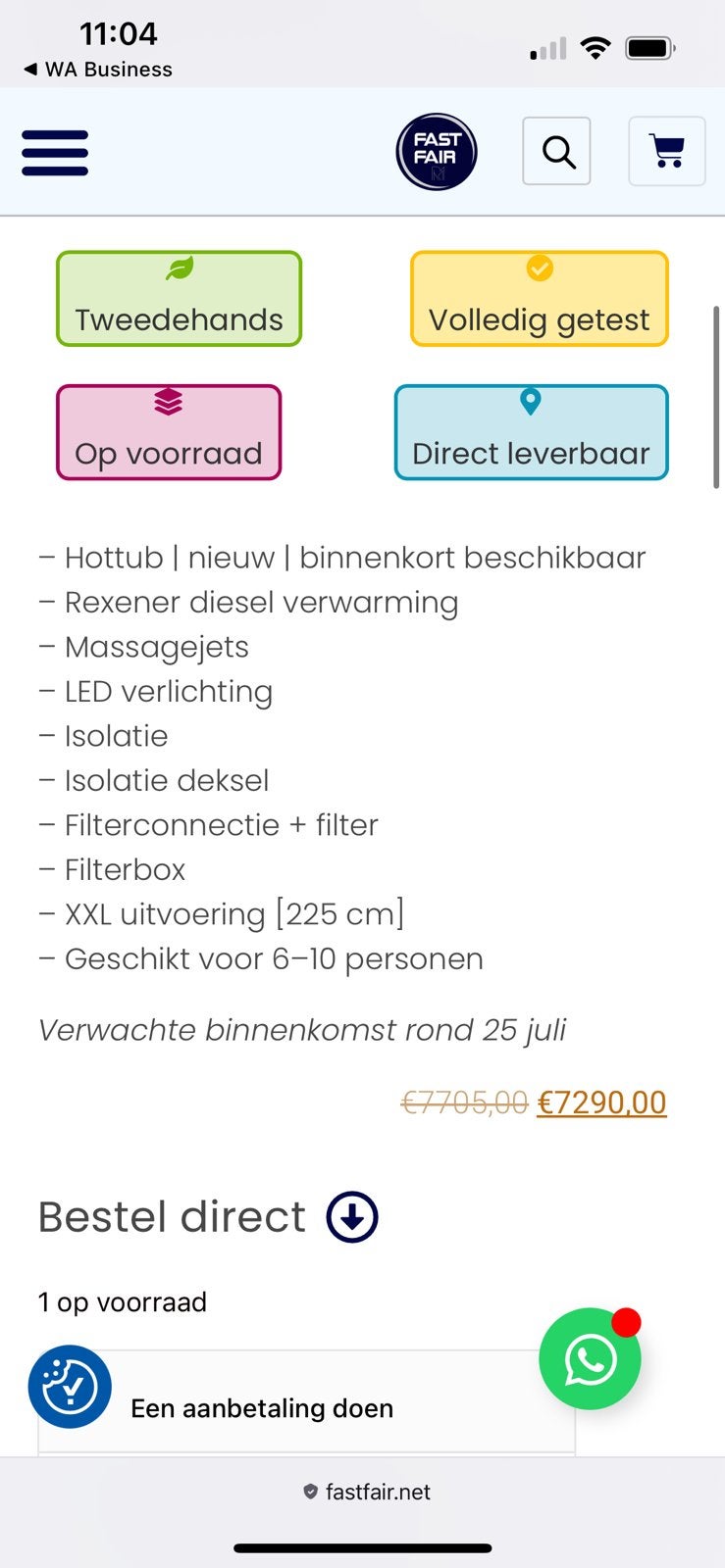 HOTTUB XXL | diesel rexener | 6-8 pers | hydro jets|VOORRAAD, Tuin en Terras, Ophalen, Gebruikt, 7921AE, Fast Fair b.v.