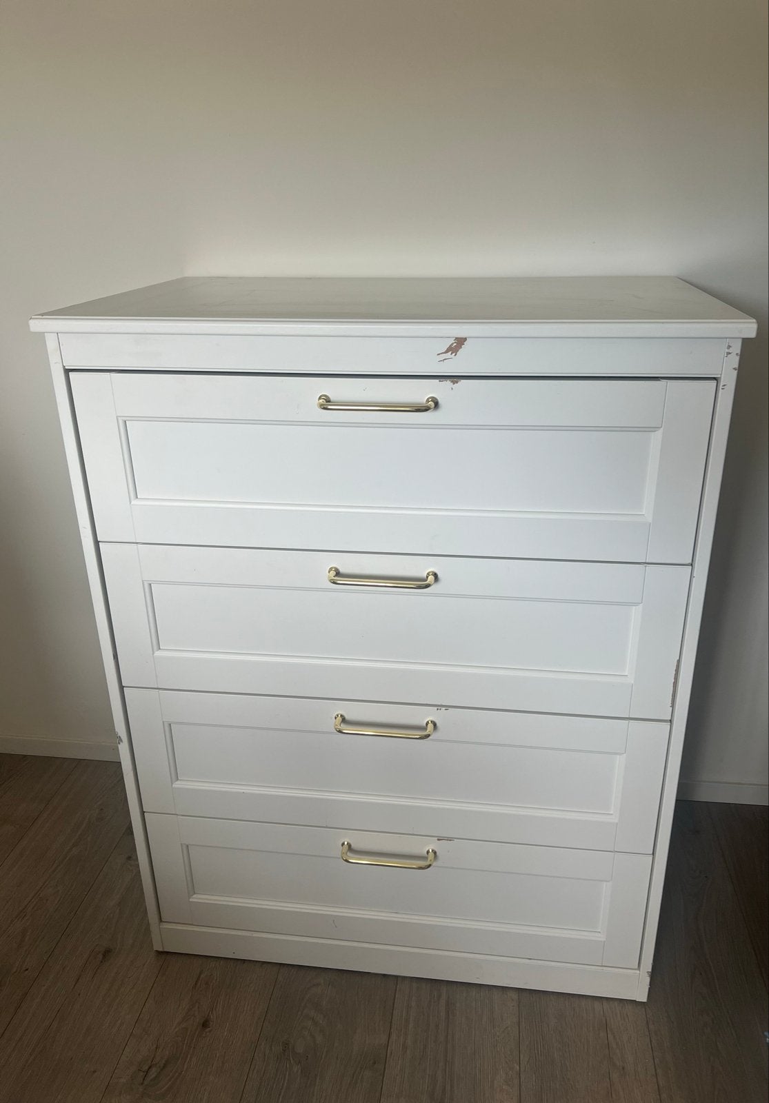 IKEA HEMNES ladekast met gouden handgrepen, Ophalen, Gebruikt, 100 tot 150 cm, 50 tot 100 cm
