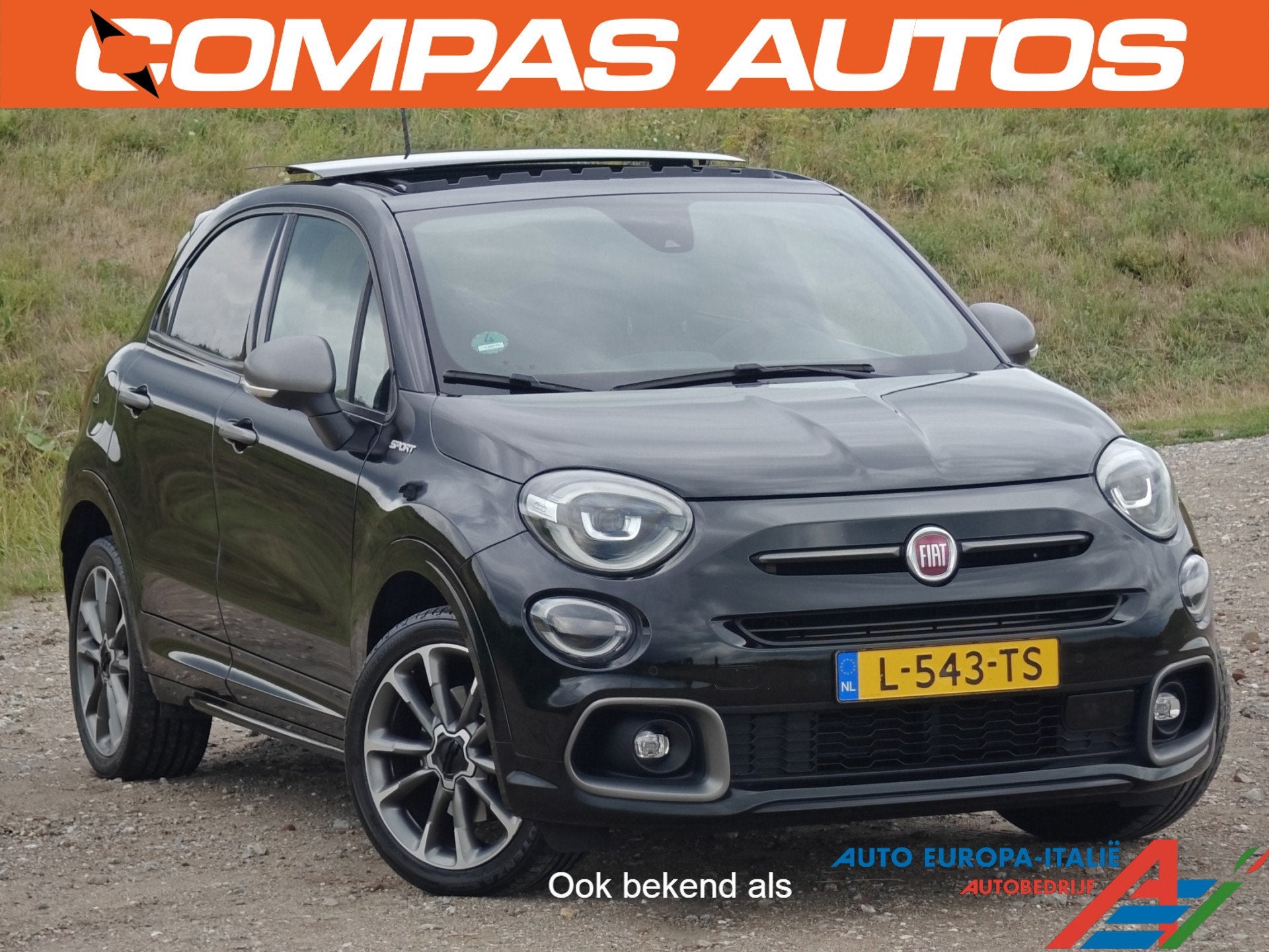 Fiat 500X 1.3 Turbo 150pk Sport | Panoramadak | Bovag Garant, Gebruikt, 4 cilinders, Zwart, Origineel Nederlands
