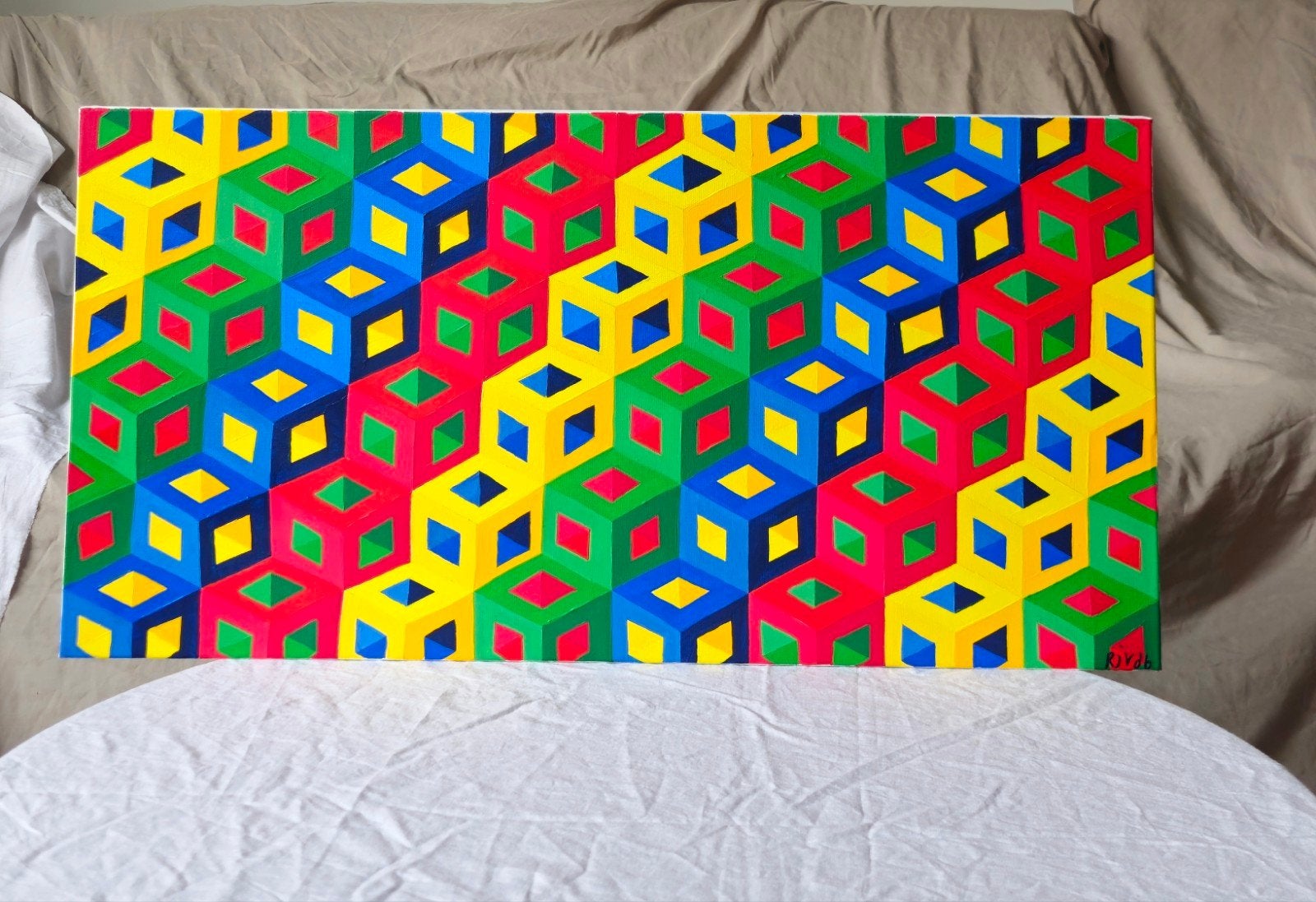 Schilderij 80 cm x 40 cm, Ophalen
