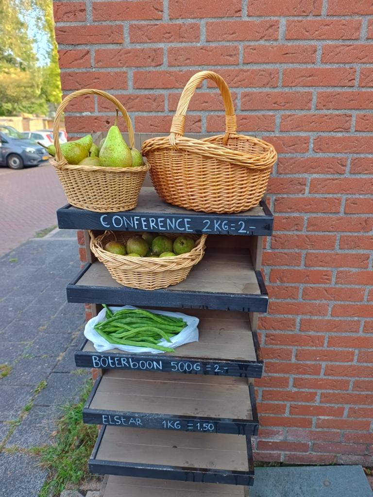 Verse groenten en fruit uit eigen tuin -onbespoten!, Ophalen