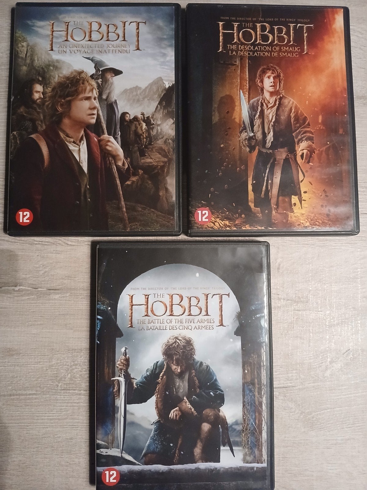 the hobbit  ( set delen compleet - 1-2-3 ), Ophalen of Verzenden, Zo goed als nieuw