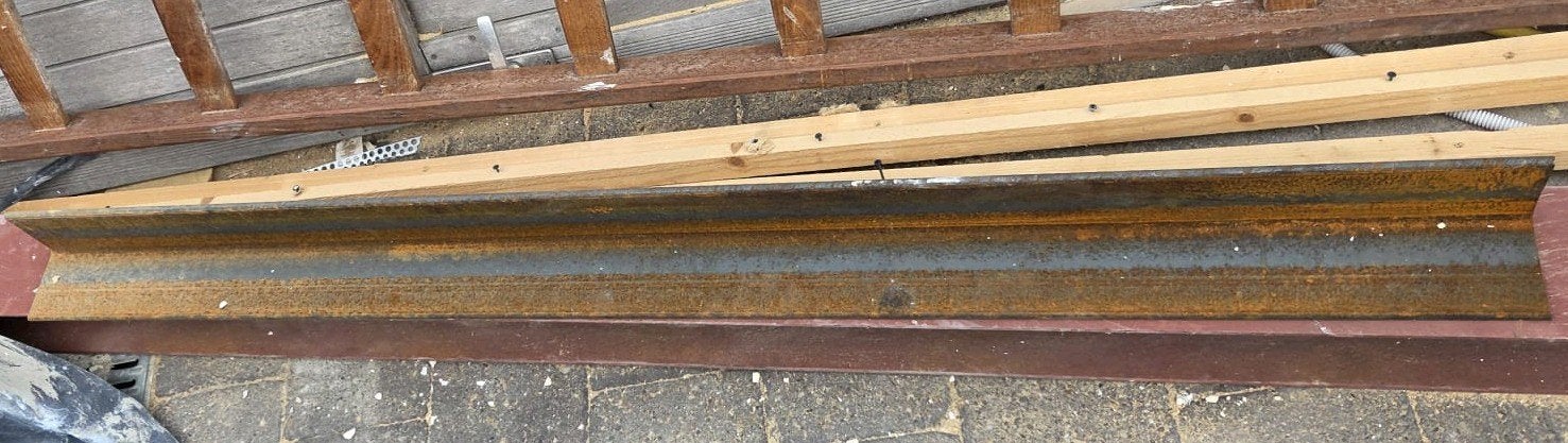 Hoeklijn 100x100mm, 160cm lang, Doe-het-zelf en Verbouw, Metalen, Ophalen, Nieuw
