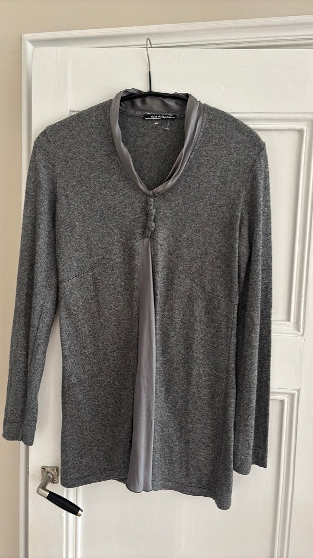 SEM PER LEI It 42 merino wol/zijden aparte grey trui, Verzenden, Nieuw, Maat 38/40 (M), Grijs