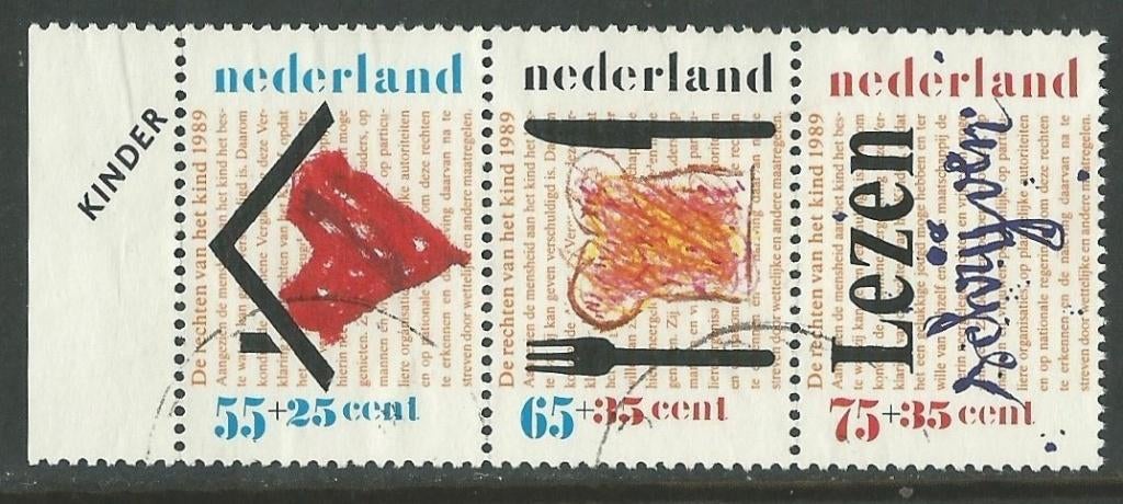 NEDERLAND 1989 Voor het Kind, Michel: 1371 C-73 C, Gestempel, Verzenden, Na 1940, Gestempeld