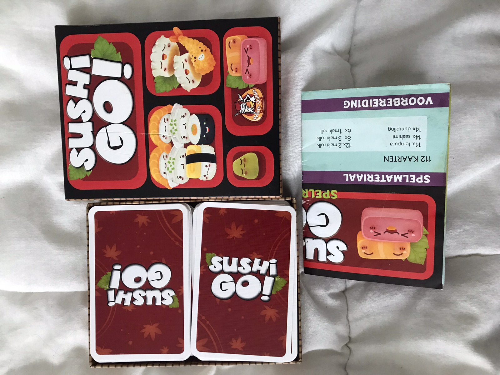 Sushi Go, Hobby en Vrije tijd, Gezelschapsspellen | Kaartspellen, Ophalen of Verzenden, Zo goed als nieuw