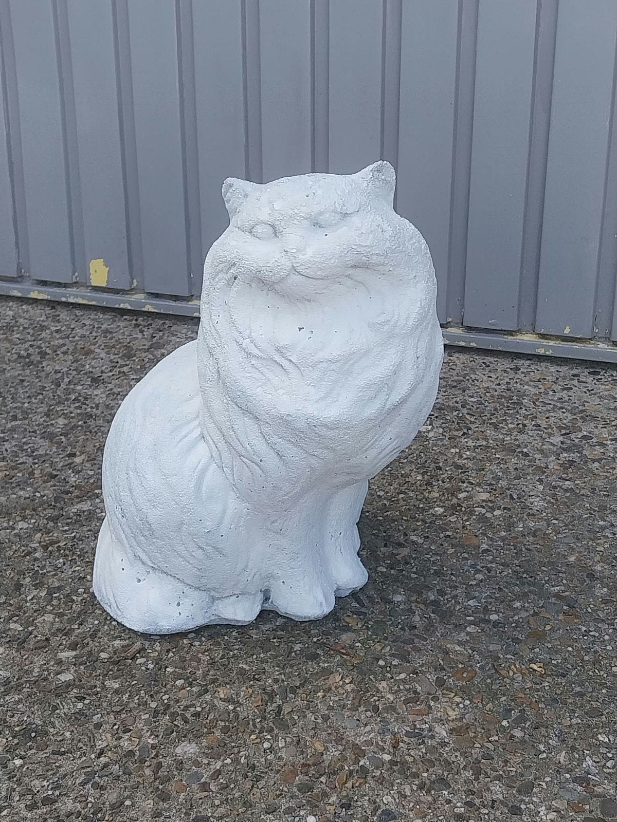 Betonnen tuinbeeld kat poes, ongeveer 37cm hoog, Ophalen, Zo goed als nieuw, Beton, Dierenbeeld