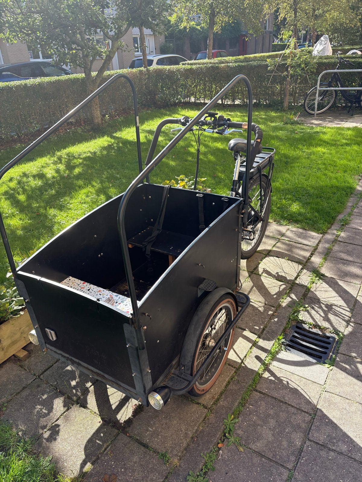 Troy Bakfiets - Werkende accu, defecte overbrenging, 4 kinderen of meer, Gebruikt, Velgrem, Elektrisch