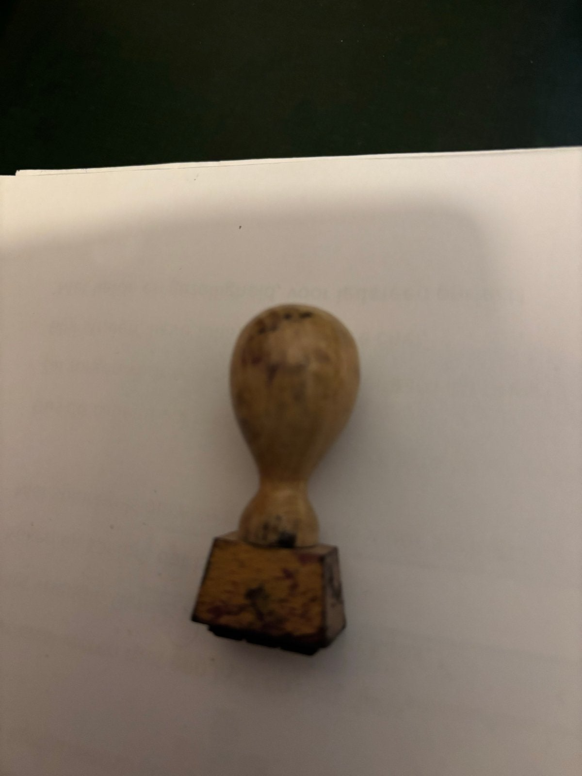 De Ster Nieuwkuijk Vintage houten stempel met letters 'TEF', Ophalen of Verzenden, Gebruikt, Houten stempel