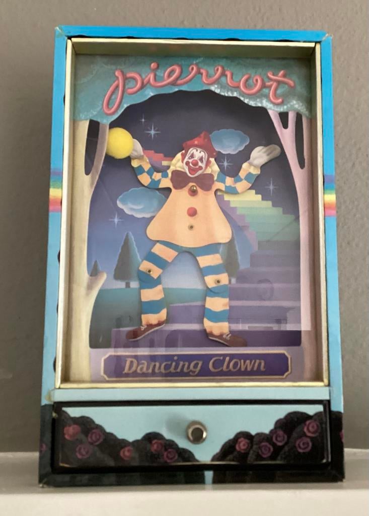 Oud Ikecho Dancing Clown muziekdoosje, Verzamelen, Overige Verzamelen, Ophalen of Verzenden, Gebruikt