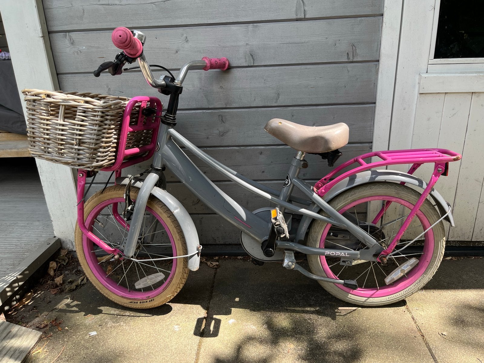 Popal Lola kinderfiets 16 inch met mandje, Fietsen en Brommers, Fietsen | Kinderfietsjes, Ophalen, Gebruikt, Terugtraprem, 16 tot 20 inch