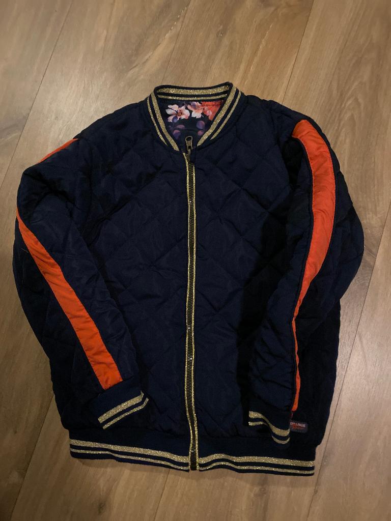 Orange stars Tussen jas 140 twee kanten te dragen, Kinderen en Baby's, Kinderkleding | Maat 140, Meisje, Ophalen of Verzenden