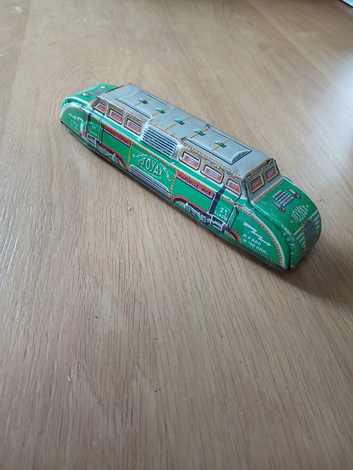 Bugatti Autorail Joyax - Vintage Blikken Trein 24cm, Antiek en Kunst, Antiek | Speelgoed, Ophalen of Verzenden