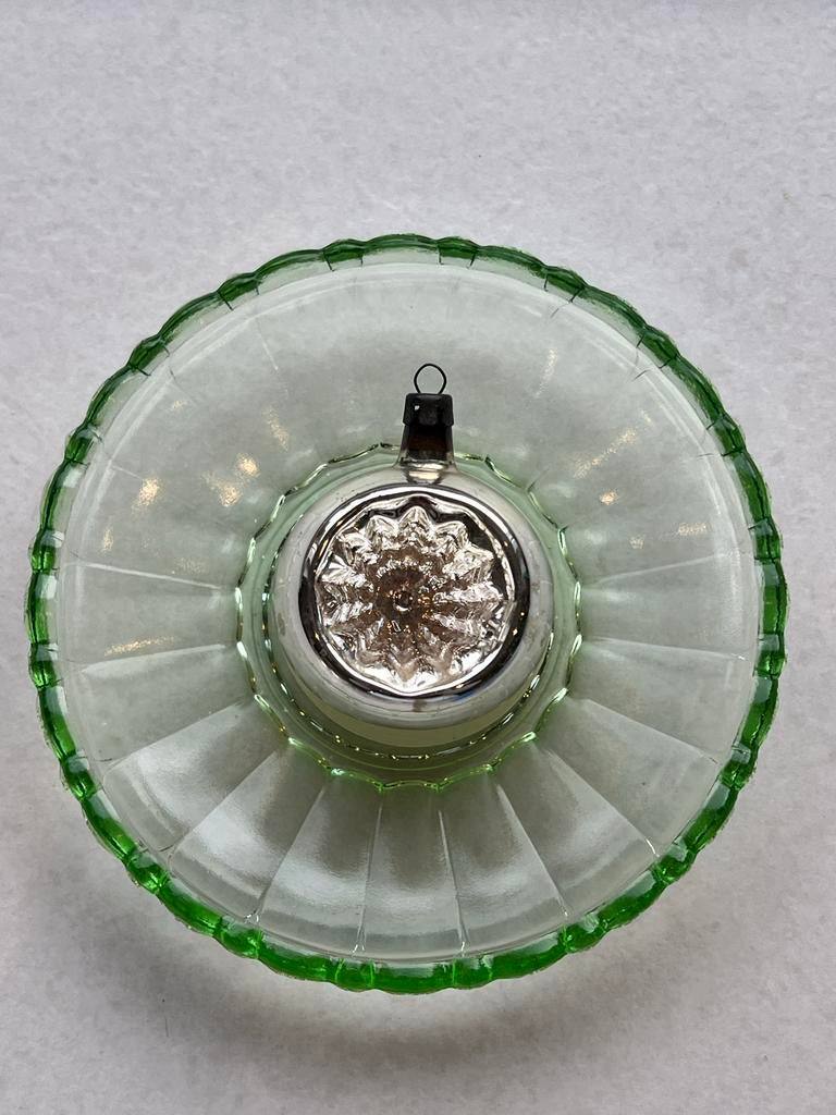 Vintage kerst deukbal zilver, Ophalen of Verzenden, Zo goed als nieuw