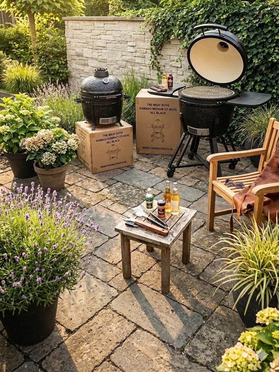 Zwarte Kamado BBQ - Diverse Maten (15, 18, 22 inch), Ophalen of Verzenden, Nieuw, The Meat Boys