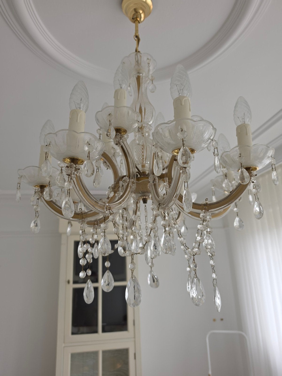 kristallen lamp, Ophalen of Verzenden, Gebruikt