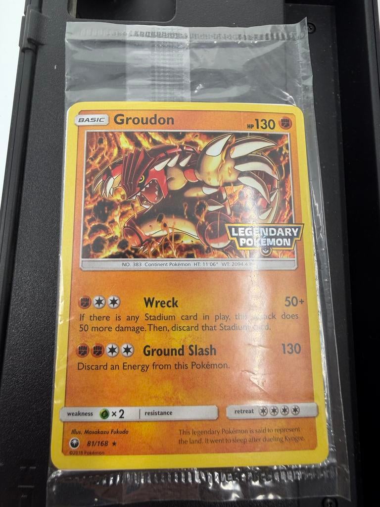 Groudon Pokémon Kaart - Promo 81/168 (2018), Ophalen of Verzenden, Zo goed als nieuw, Losse kaart